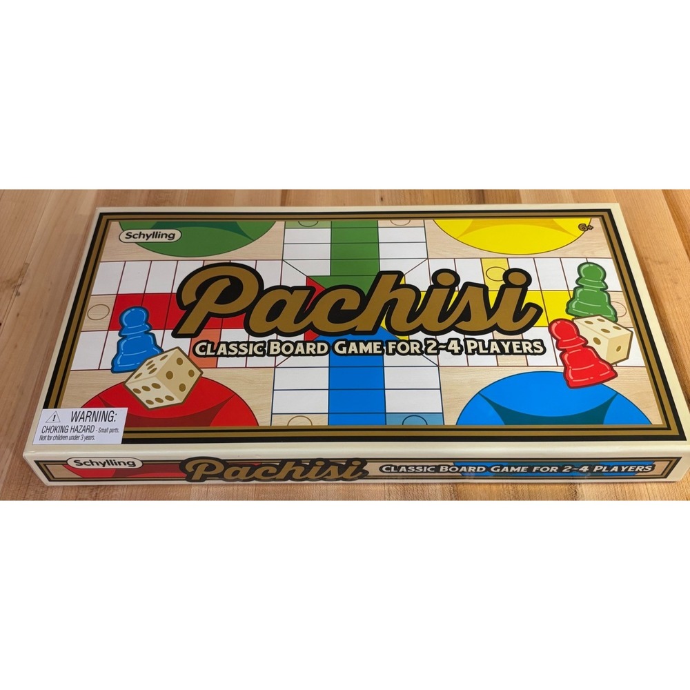 Schylling Pachisi Board Game Parcheesi, Complete EUC
